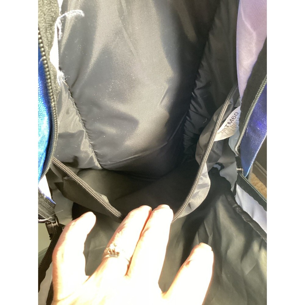 Trans By Jansport Blue Supermax Its Electric Laptop Sleeve Zipper Backpack 17" - Picture 10 of 13